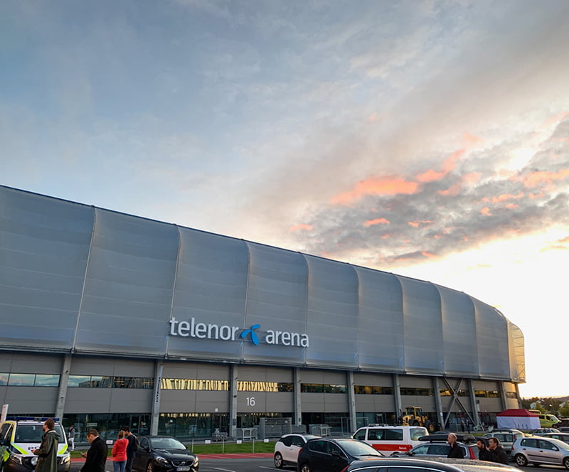 Exterior of the Telenor Arena, Oslo, Norway