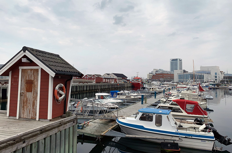 The waterfront of Bodø, Norway.