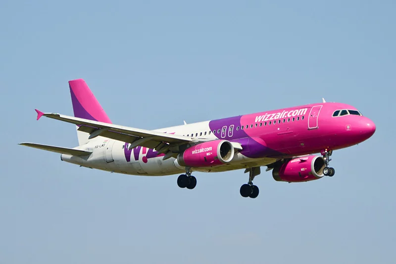 A Wizz Air airplane