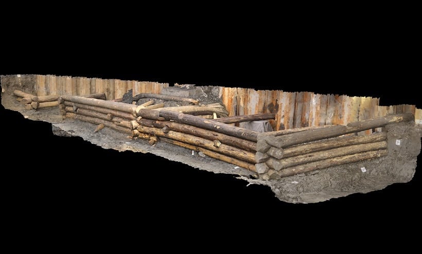 Well preserved timber found in Bispevika, Oslo