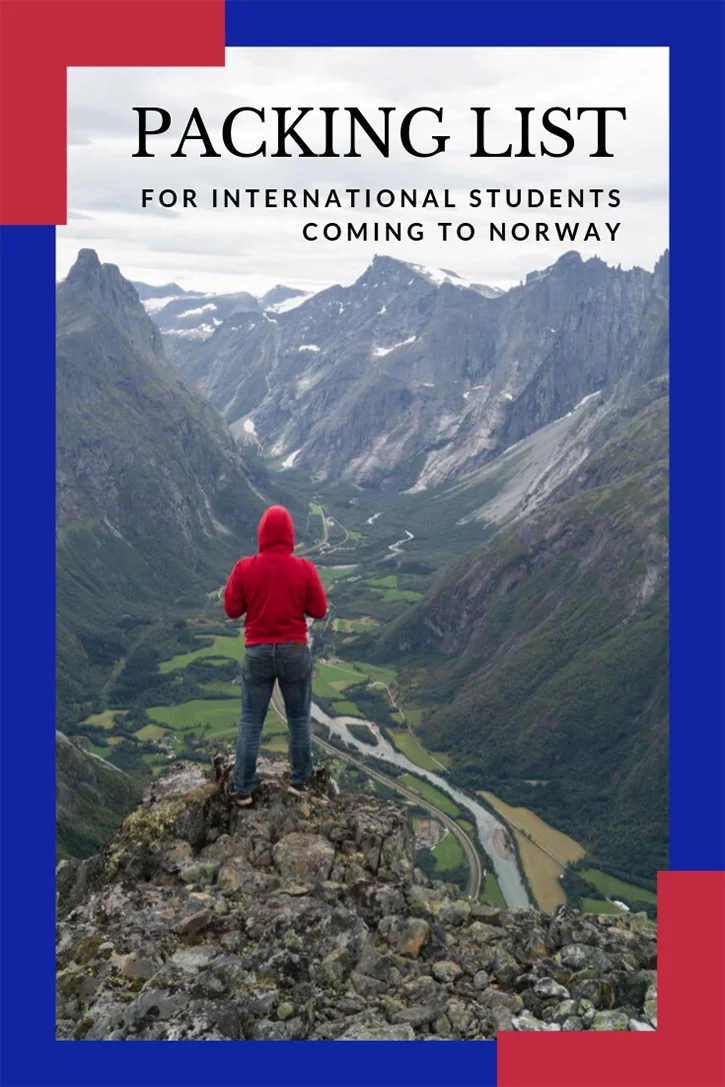 International student hiking in Norway