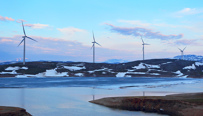 Wind turbines in Norway