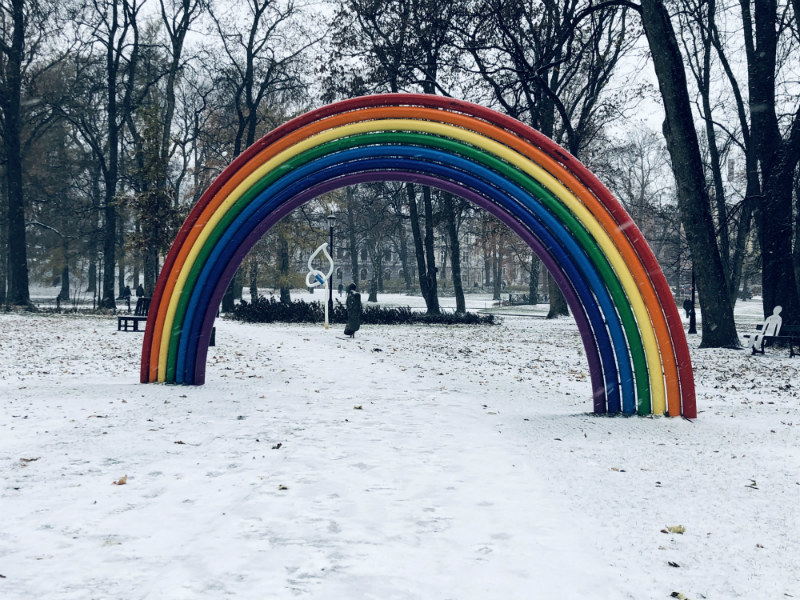 Slottsparken winter snow