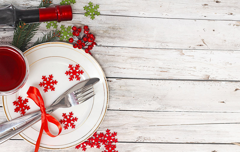 Christmas dinner table in Norway