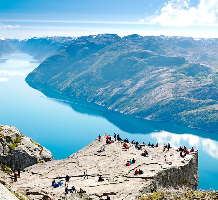 Blue Lysefjord with Pulpit Rock