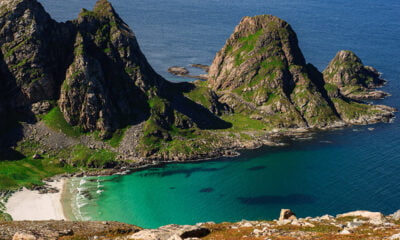 A beach and mountains in Northern Norway