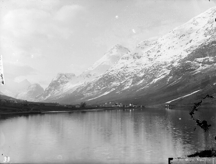 Olden from the Nordfjord in Norway, circa 1900