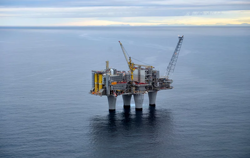 Equinor Oil Platform on the Troll Field in Norway