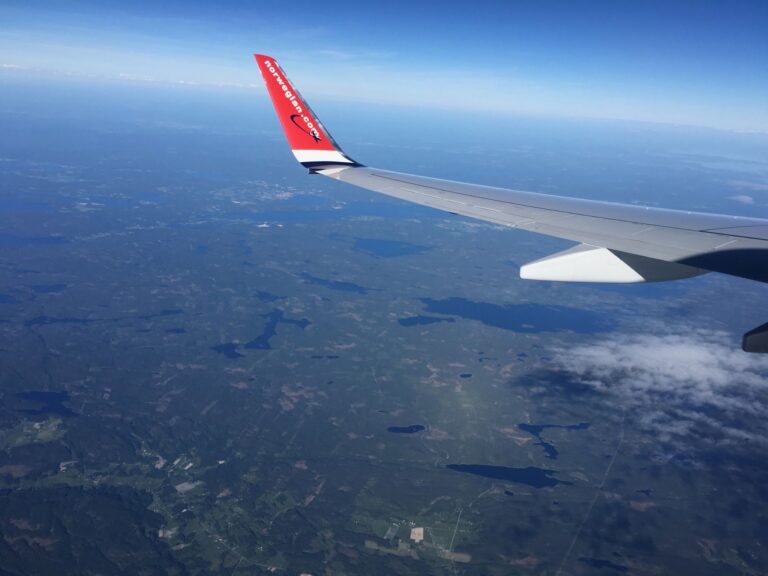 View from Norwegian Air plane. Photo: David Nikel.