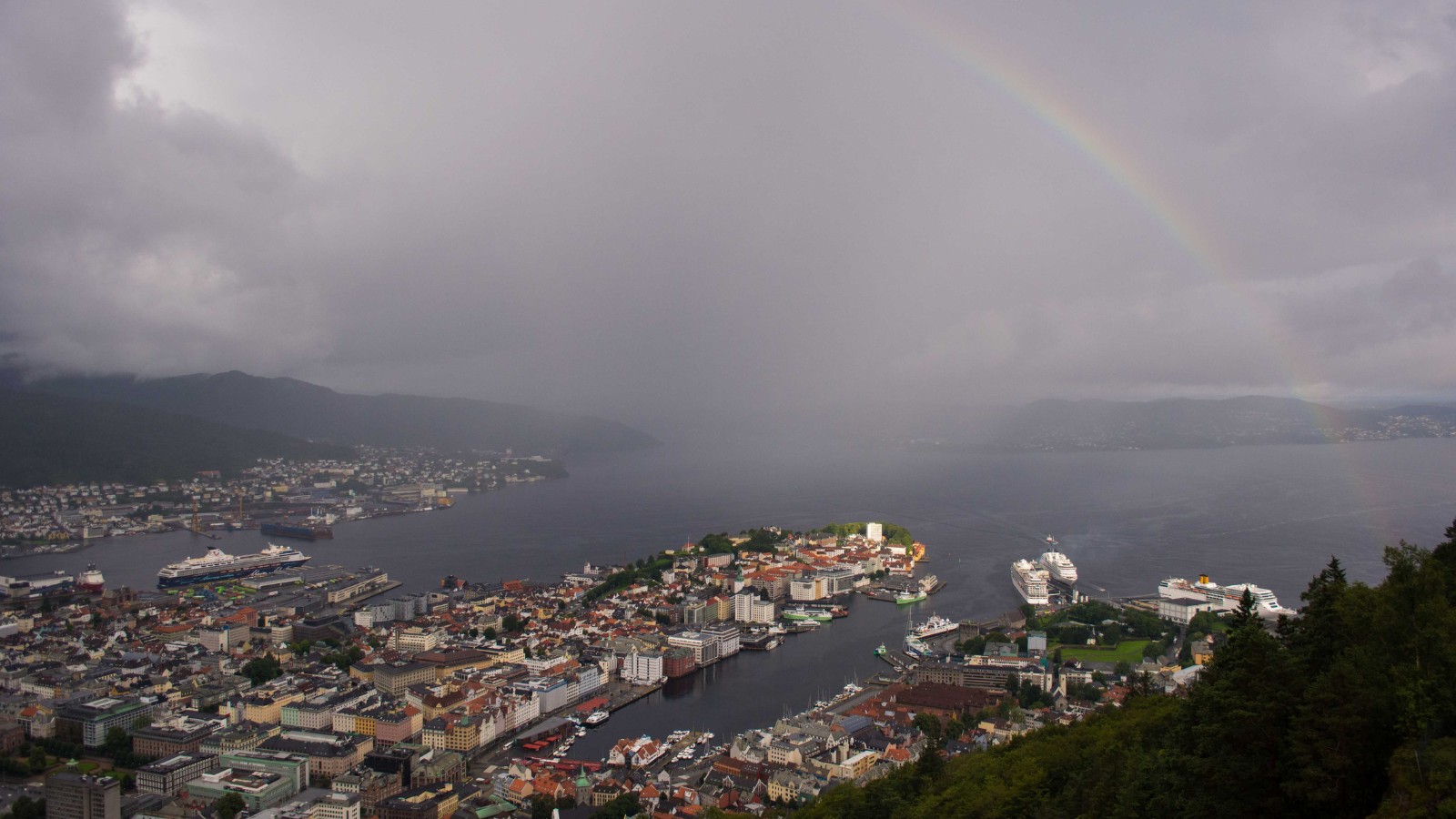 Bergen on a rainy day.