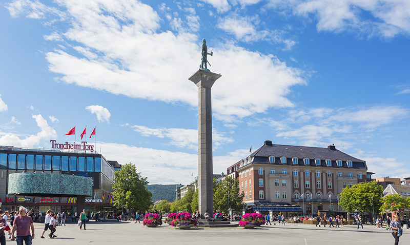 Olav Tryggvason statue in Trondheim, Norway