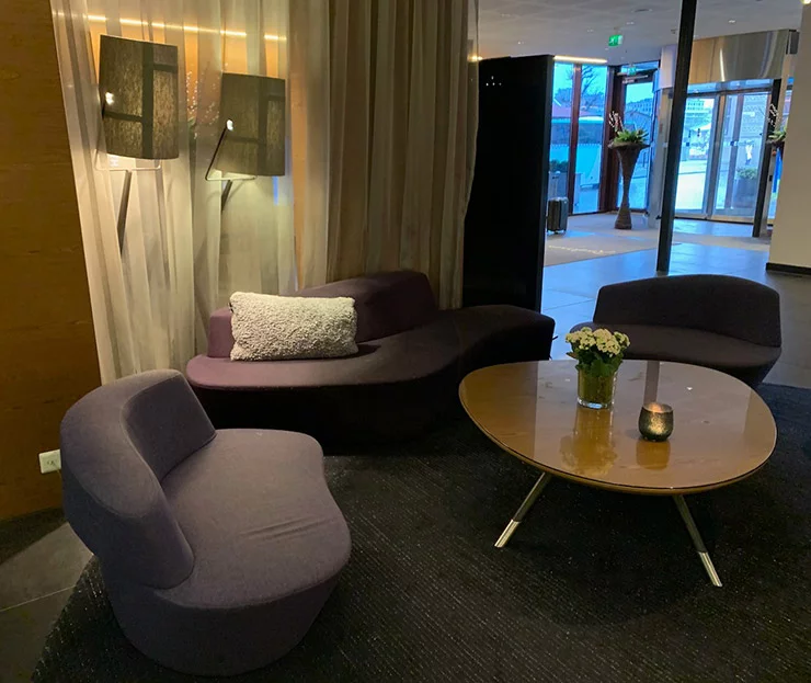 The lobby of the Radisson Blu Royal Hotel in Bergen