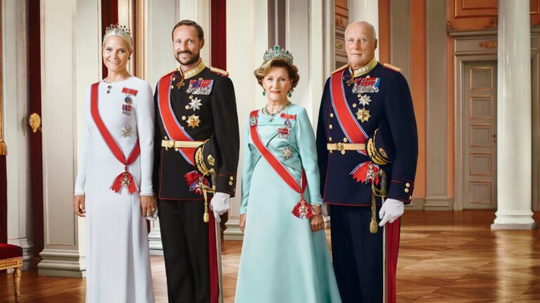 Princess Mette-Marit, Crown Prince Haakon, Queen Sonja, and King Harald. Photo: The Royal House of Norway.