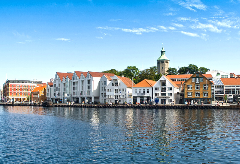 Stavanger harbour on a sunny day