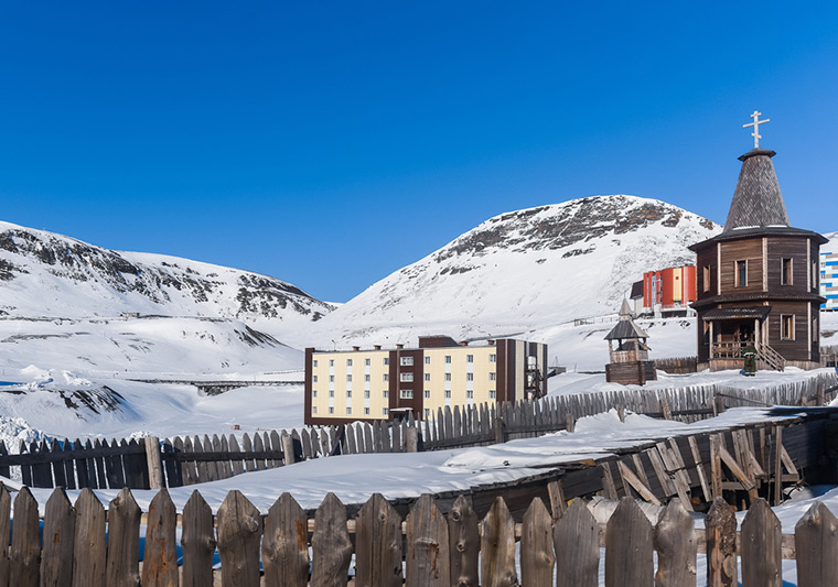 Barentsburg, the Russian settlement in Svalbard