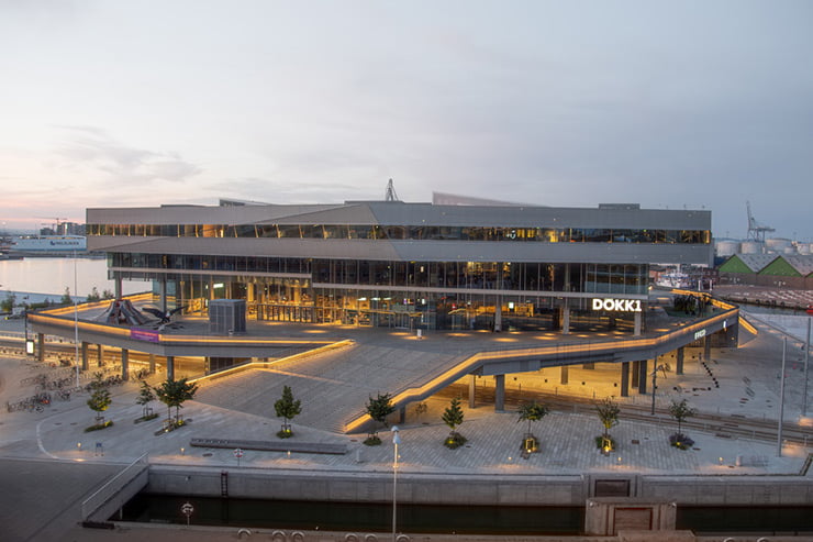 Dokk 1 waterfront public library cultural centre in Aarhus, Denmark