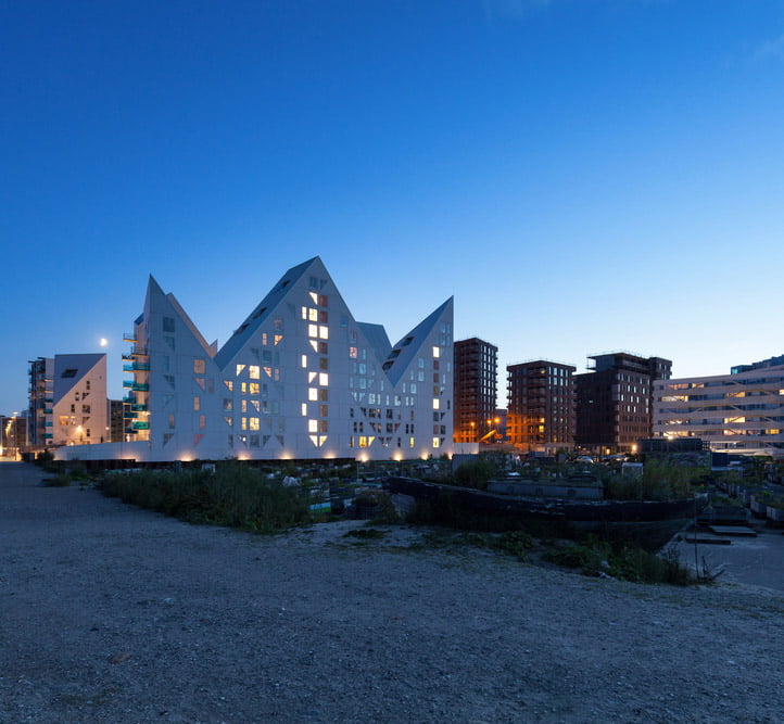 Modern residential apartment building in Aarhus, Denmark