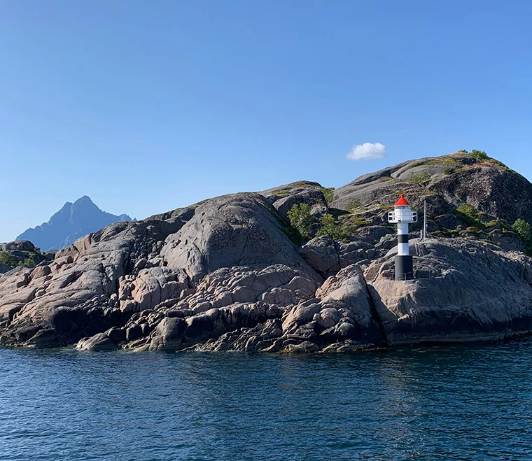 The rocky coastline outside Svolvær, Lofoten