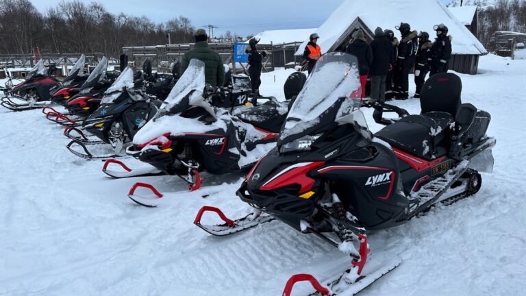 Snowscooters in Kirkenes. Photo: David Nikel.