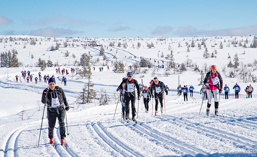 Participants in Norway's Birken Ski Marathon