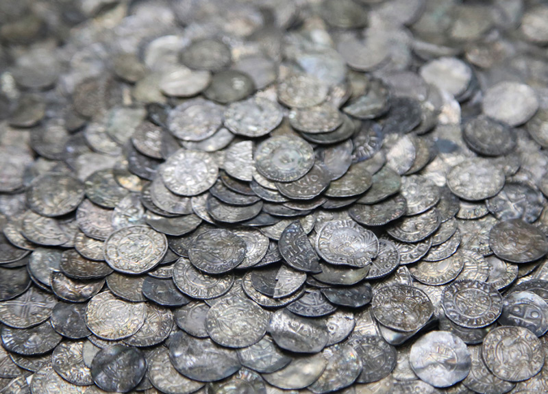 Old silver Viking coins