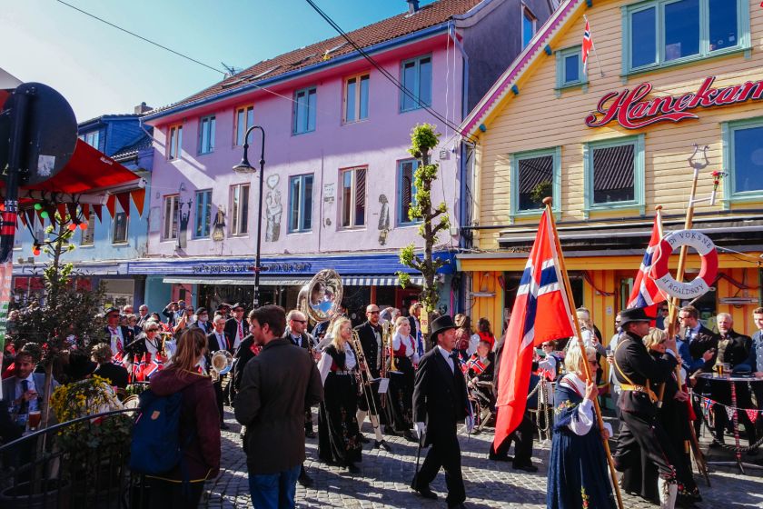 Norway National Day May 17 Parade in Stavanger