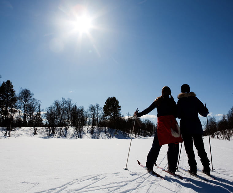 Easter skiing with snow and sunshine in Norway