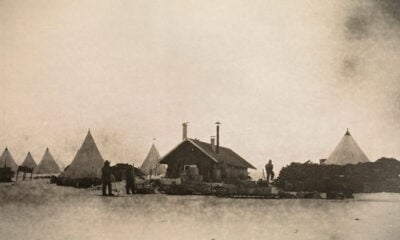 Roald Amundsen's Framheim base camp for his South Pole expedition.