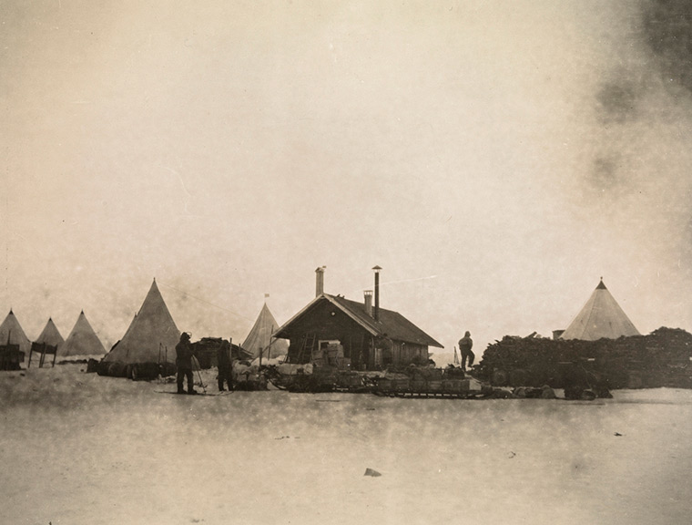 Roald Amundsen's Framheim base camp for his South Pole expedition.