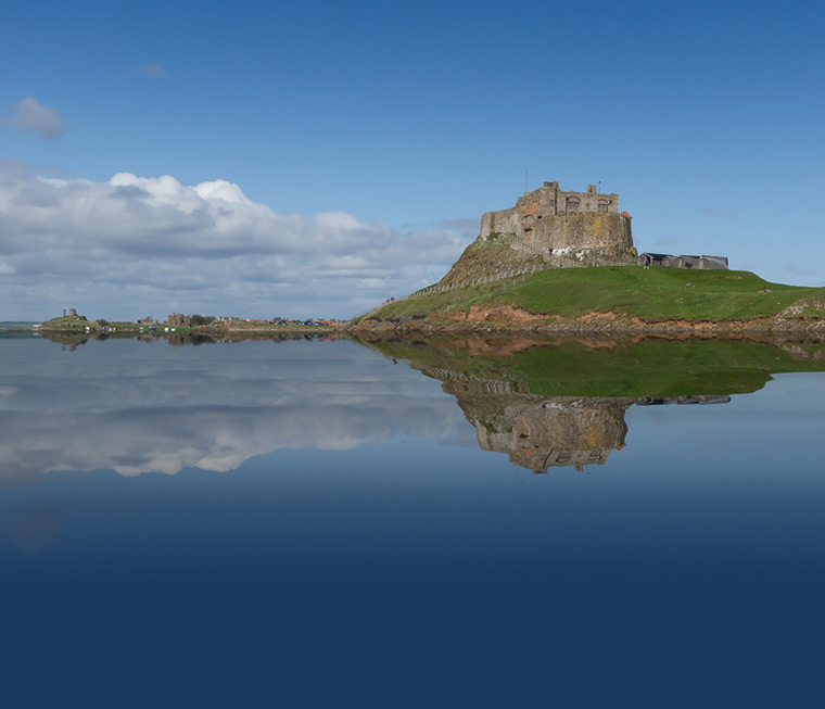 Lindisfarne Castle today on Holy Island, England