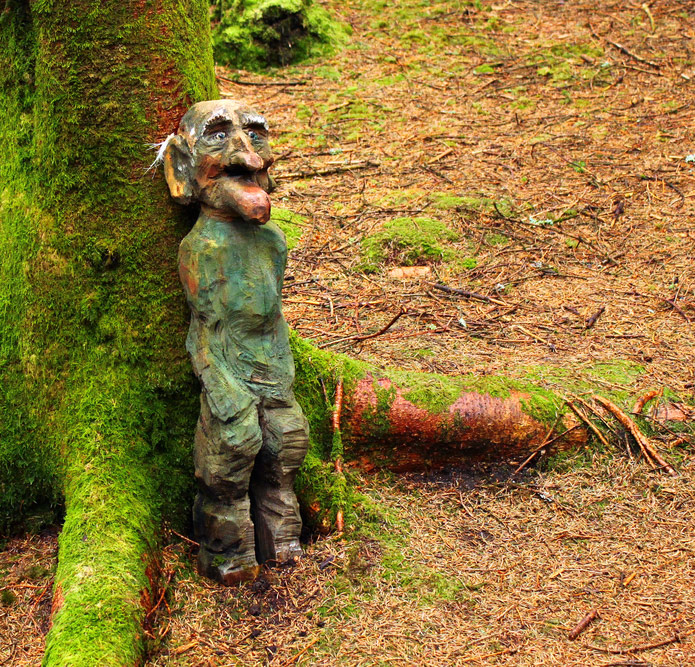 Norwegian troll in a fairytale forest at Årdal in Ryfylke, Norway