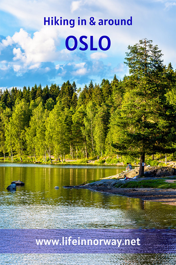 The lake at Sognsvann in Oslo is a popular hiking destination for locals.