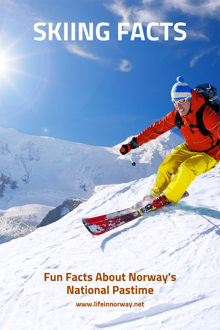 Skier on the slopes in Norway