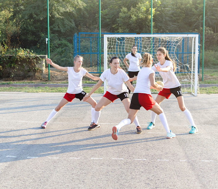 Young handball players in Norway