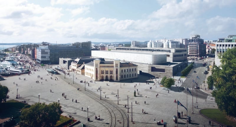 Illustration of the new National Museum in Oslo, Norway.
