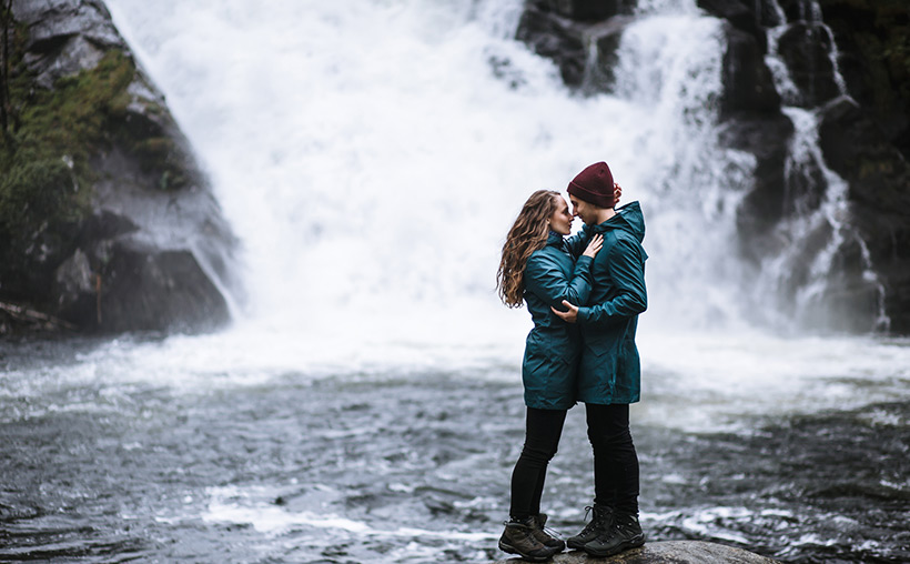 A couple out in Norwegian nature