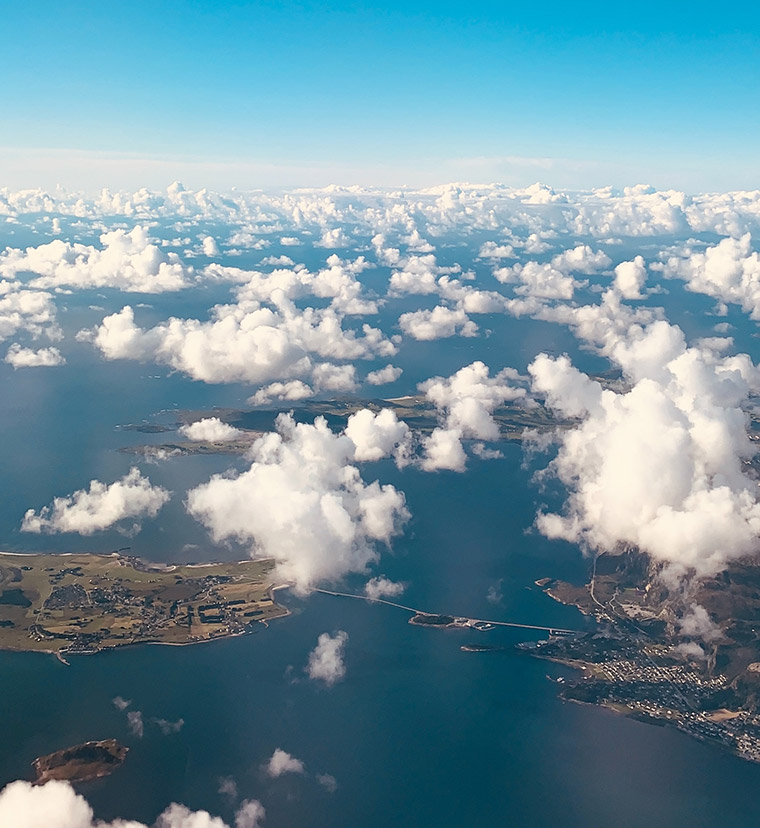 Giske islands in Norway from above