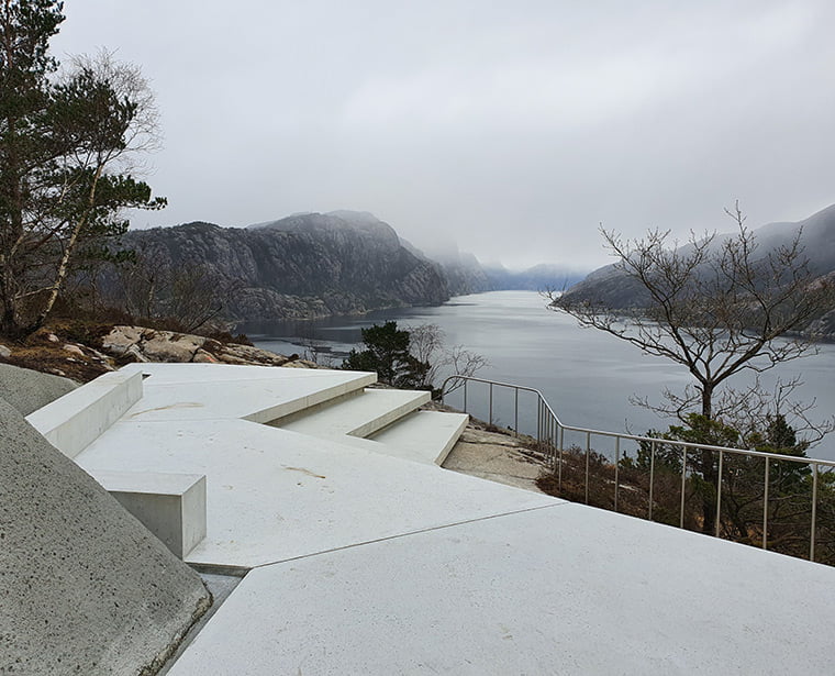 The new rest stop at Høllesli, Ryfylke