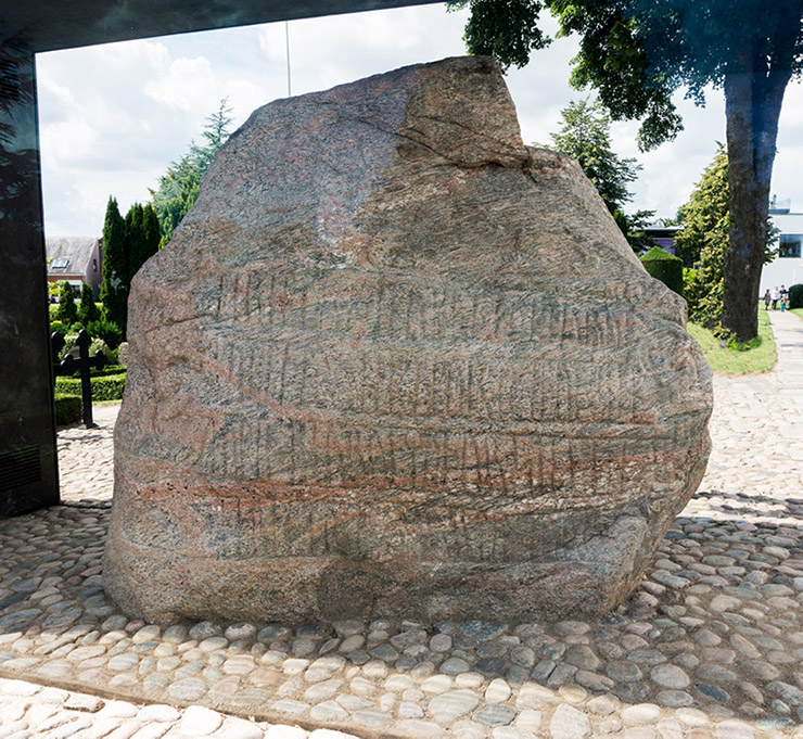 Jelling runestone in Denmark