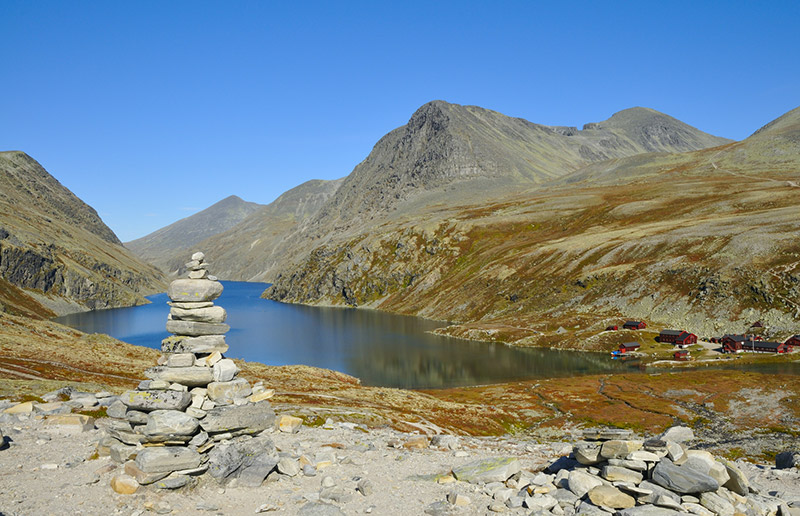 Hiking in Rondane National Park in central Norway