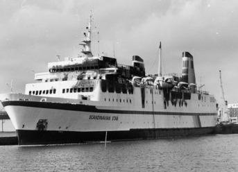 The MS Scandinavian Star showing the fire damage after the disaster at sea