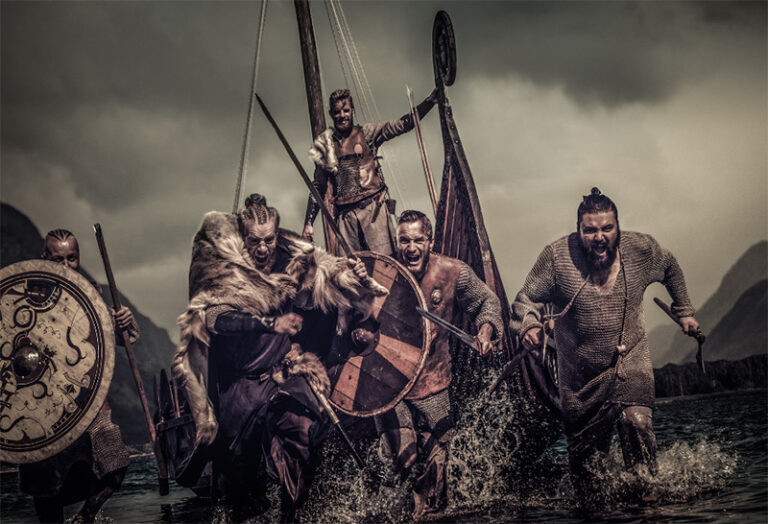 A historical Viking action scene