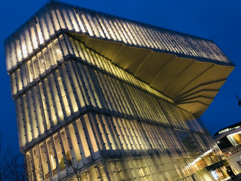 New library at night