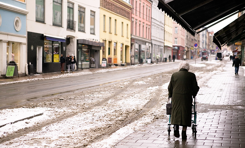 Elderly lady in Oslo, Norway