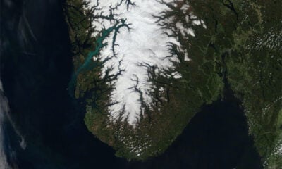 Norway's Hardangerfjord from space