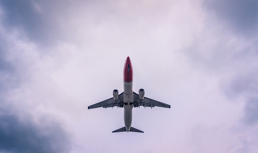 Norwegian jet from below