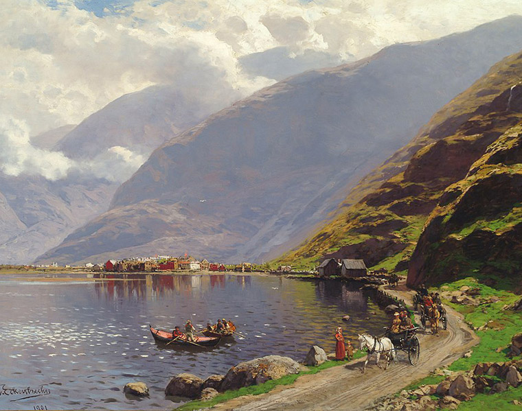 Old Lærdal painting