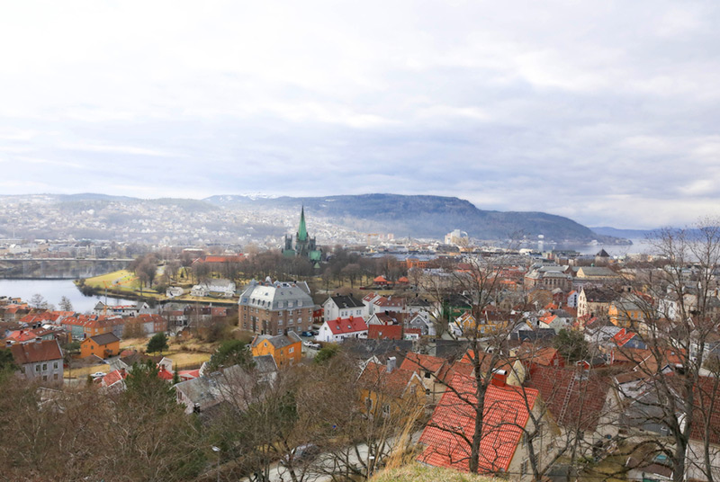 Panorama of Trondheim city centre, Norway