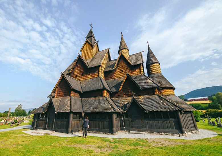 The back of Heddal stave church