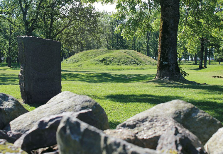 Borre burial mounds at the Midgard Viking Centre in Norway